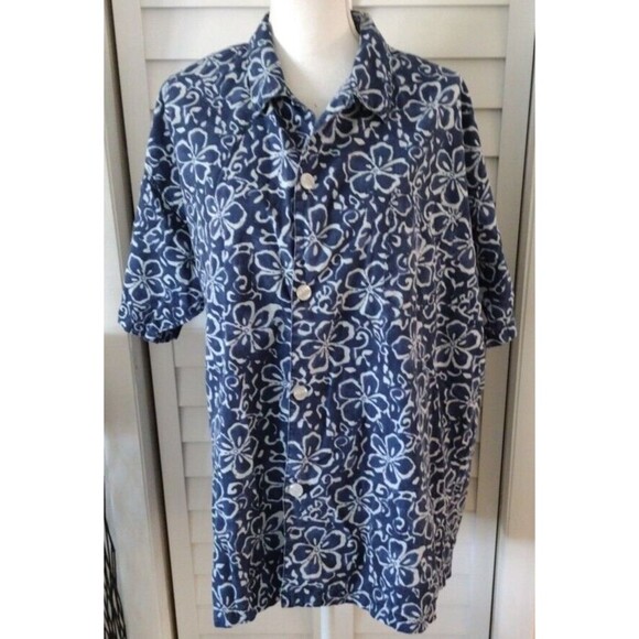 Ralph Lauren Polo Tropical button‎ front Unisex Cotton Pajama Top L/XL - Picture 7 of 8